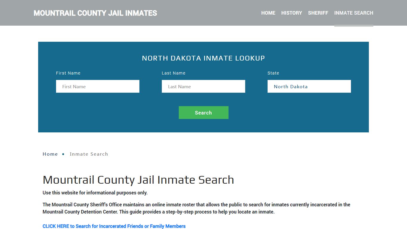 Mountrail County, ND Detainee Lookup